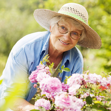 سالمند و باغبانی در خانه